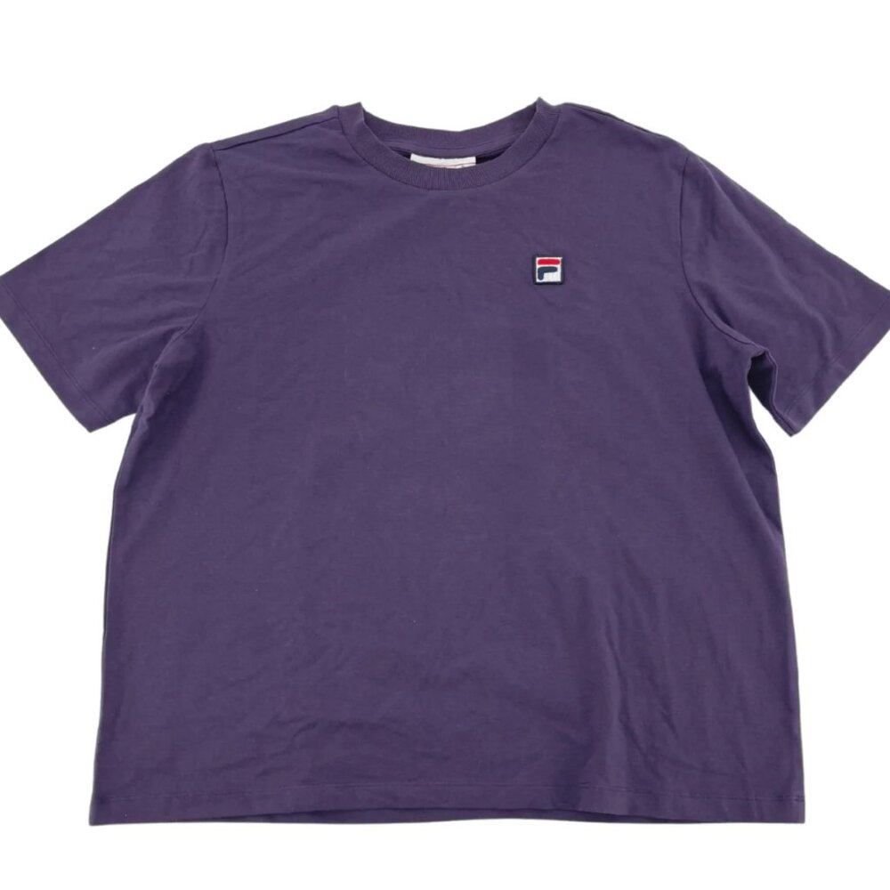 Fila Women’s Cotton Crewneck Jersey Short Sleeve Shirt - Purple - Medium